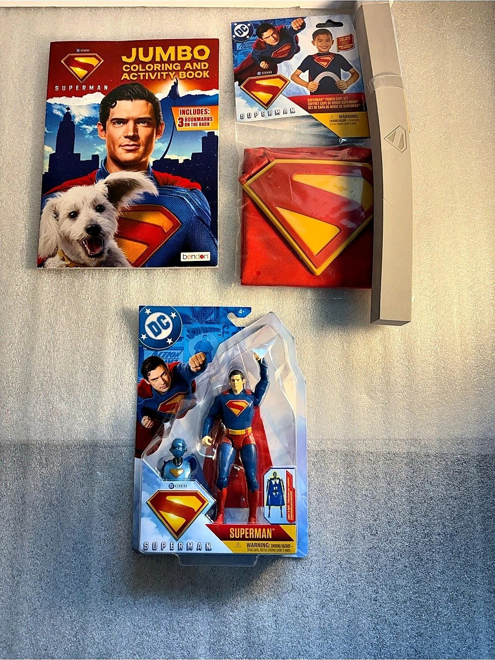 DC Superman Action Figure & Activity Book Set and Superman Cape